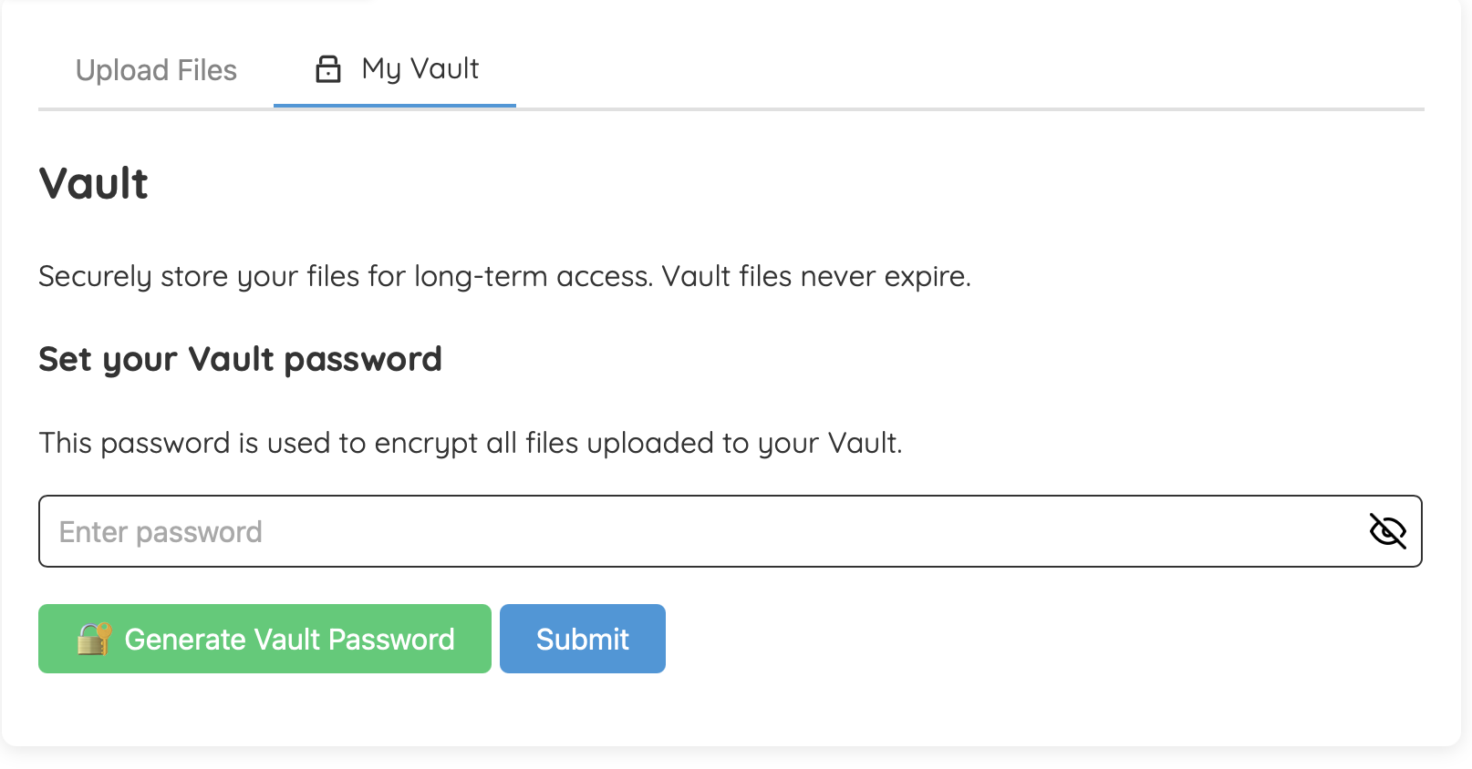 Vault Storage
