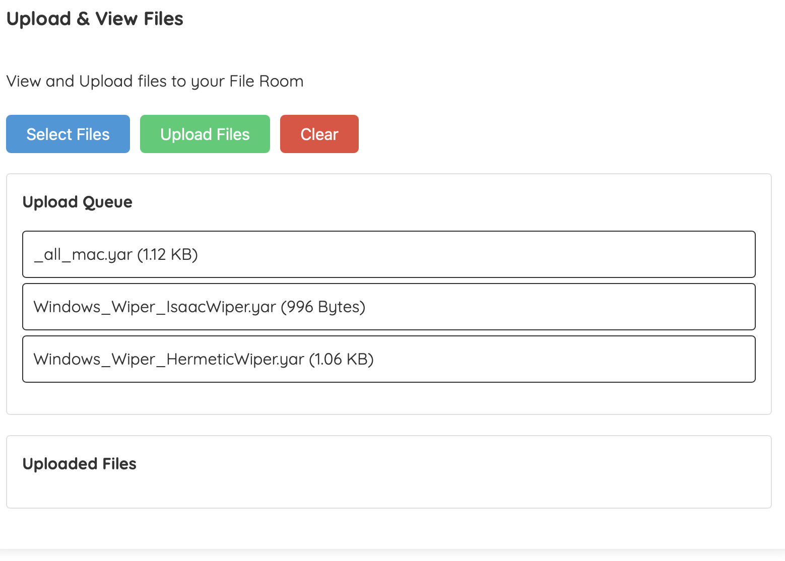 File Upload Interface